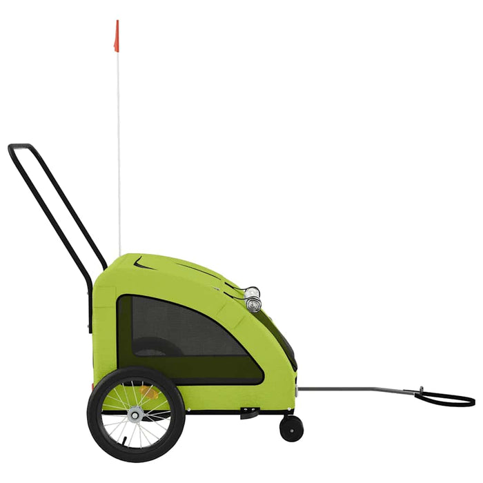 Remorcă de bicicletă animale companie, verde textil oxford/fier - WALTI WALTI