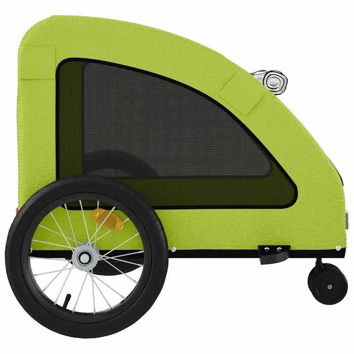 Remorcă de bicicletă animale companie, verde textil oxford/fier - WALTI WALTI