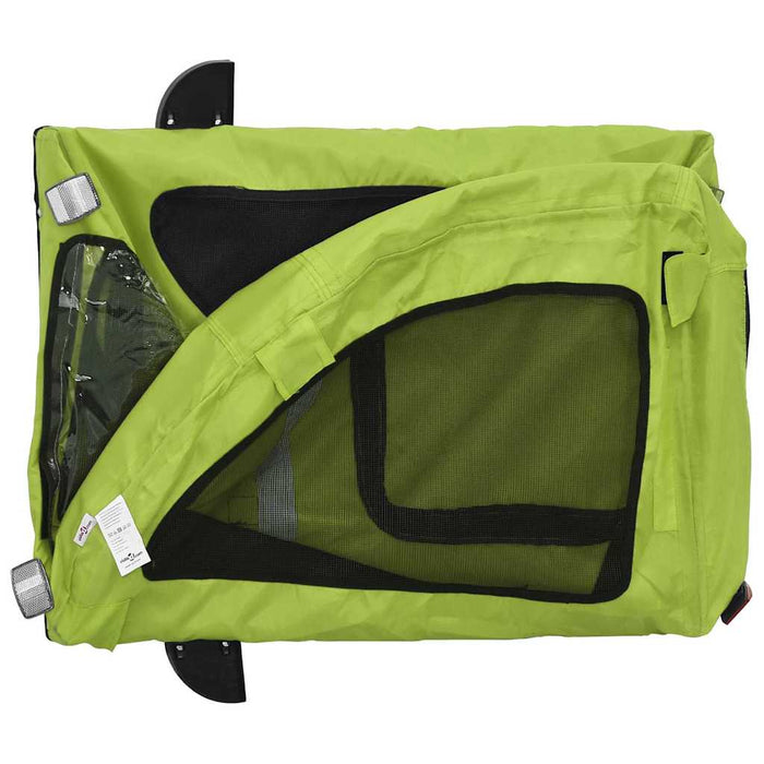 Remorcă de bicicletă animale companie, verde textil oxford/fier - WALTI WALTI