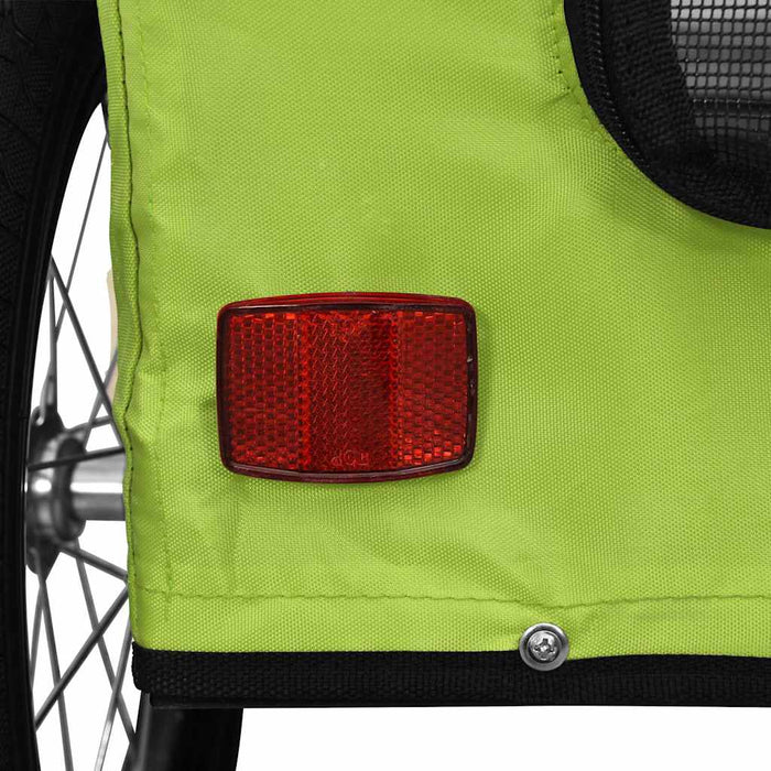 Remorcă de bicicletă animale companie, verde textil oxford/fier - WALTI WALTI