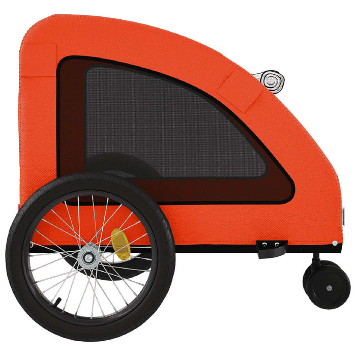 Remorcă de bicicletă animale portocaliu/gri, textil oxford/fier - WALTI WALTI