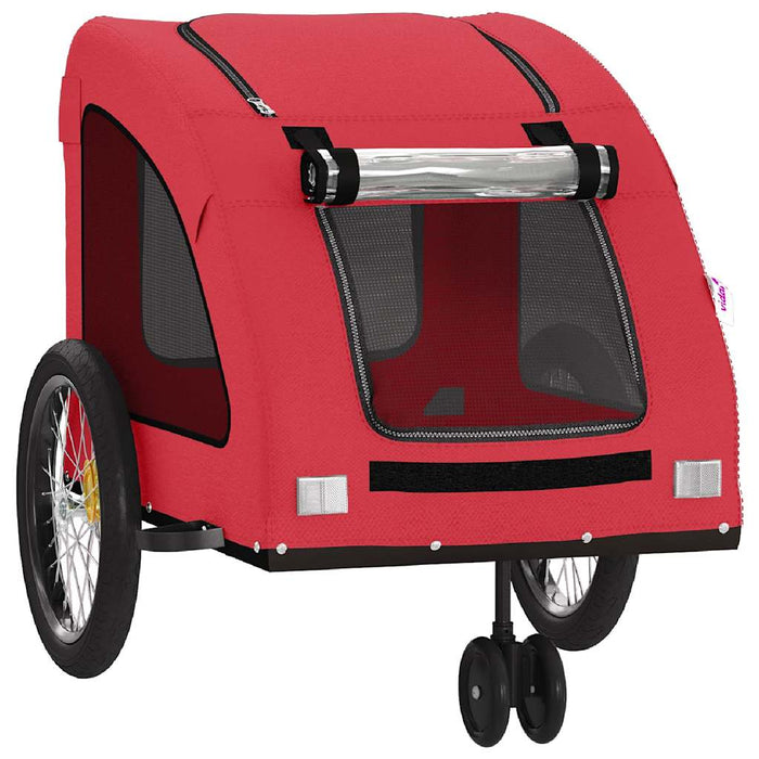 Remorcă de bicicletă animale companie, roșu, textil oxford/fier - WALTI WALTI