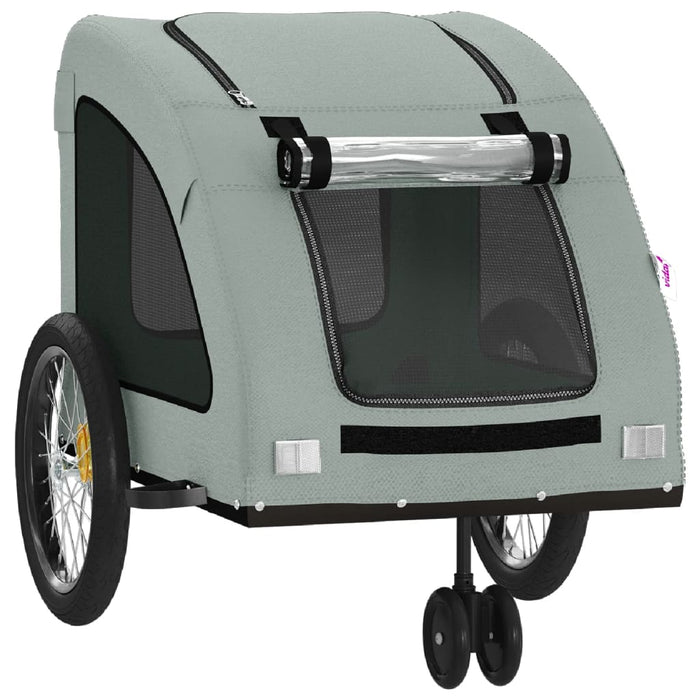 Remorcă de bicicletă animale companie, gri, textil oxford/fier - WALTI WALTI
