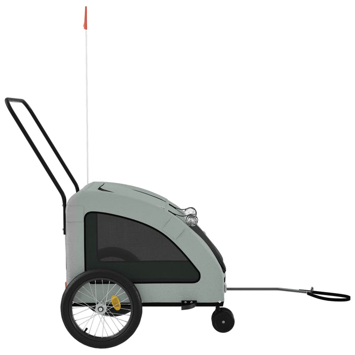 Remorcă de bicicletă animale companie, gri, textil oxford/fier - WALTI WALTI