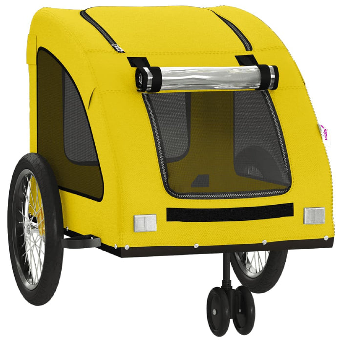 Remorcă de bicicletă animale companie galben textil oxford/fier - WALTI WALTI