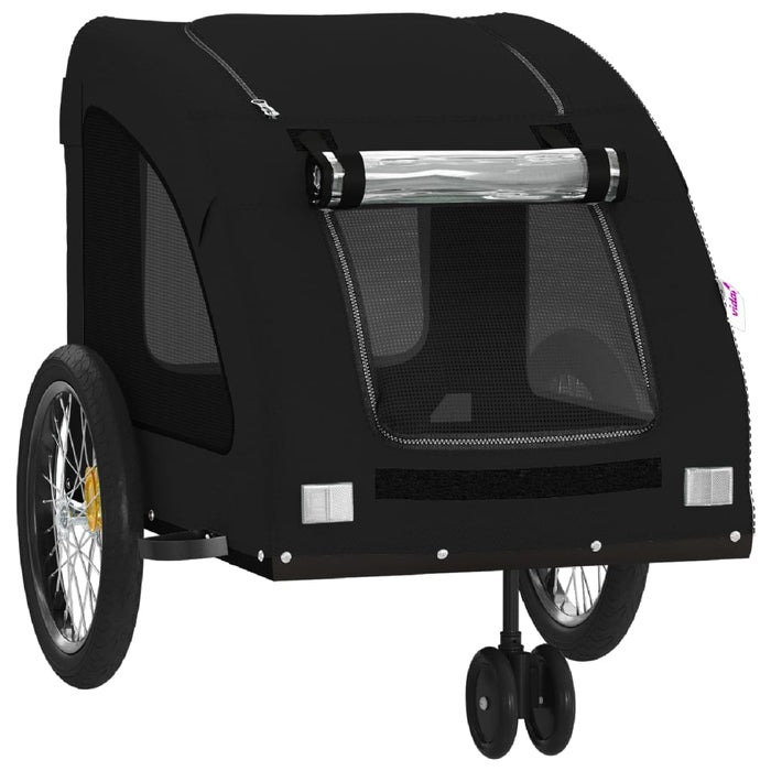 Remorcă bicicletă animale companie, negru, textil oxford/fier - WALTI WALTI