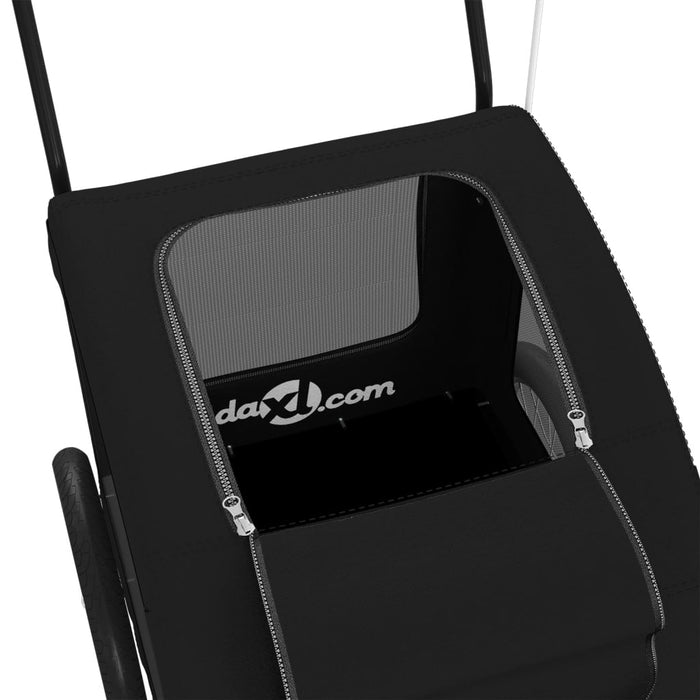Remorcă bicicletă animale companie, negru, textil oxford/fier - WALTI WALTI