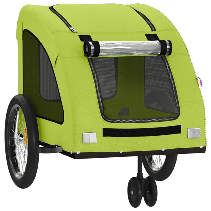 Remorcă de bicicletă animale companie, verde textil oxford/fier - WALTI WALTI