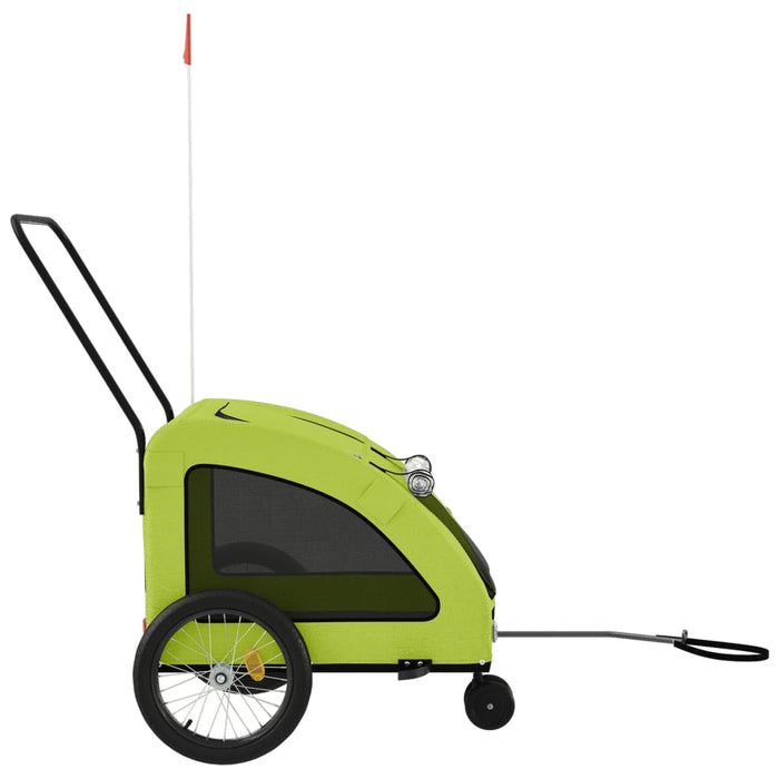Remorcă de bicicletă animale companie, verde textil oxford/fier - WALTI WALTI