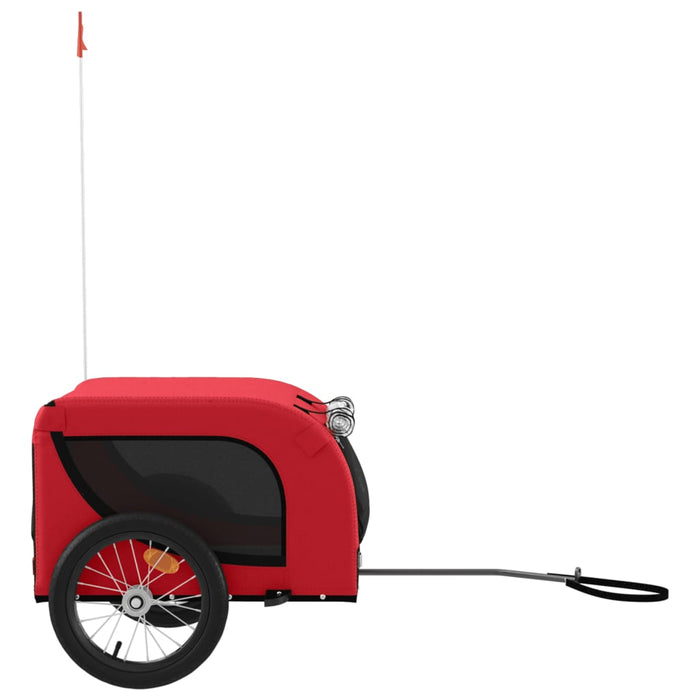 Remorcă bicicletă animale companie, roșu/negru, oxford/fier - WALTI WALTI