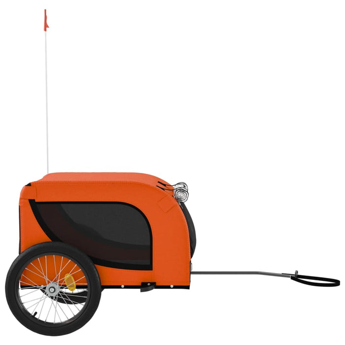 Remorcă bicicletă animale companie portocaliu/negru oxford/fier - WALTI WALTI