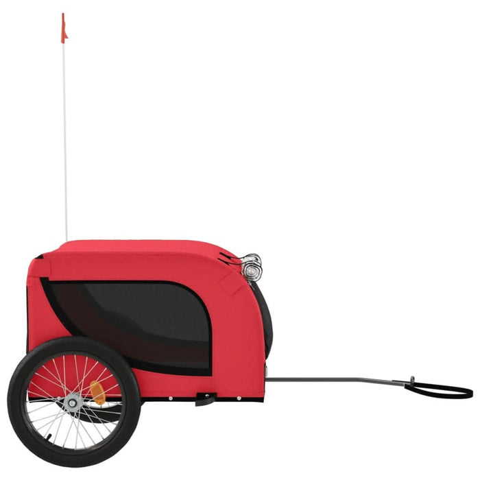 Remorcă bicicletă animale companie, roșu/negru, oxford/fier - WALTI WALTI