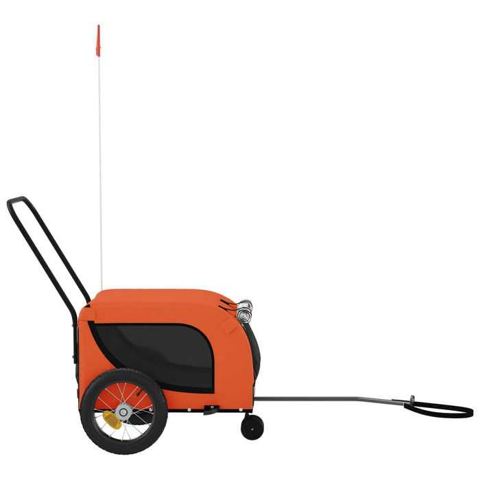 Remorcă bicicletă animale companie portocaliu/negru oxford/fier - WALTI WALTI
