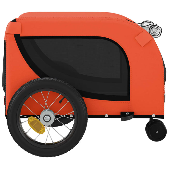 Remorcă bicicletă animale companie portocaliu/negru oxford/fier - WALTI WALTI