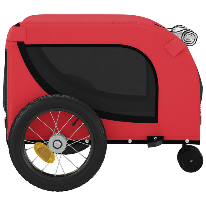 Remorcă bicicletă animale companie, roșu/negru, oxford/fier - WALTI WALTI