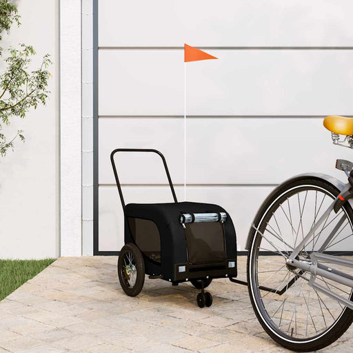Remorcă bicicletă animale companie, negru, textil oxford/fier - WALTI WALTI