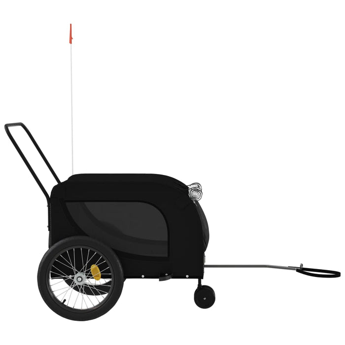 Remorcă bicicletă animale companie, negru, textil oxford/fier - WALTI WALTI