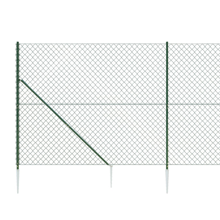 Gard plasă de sârmă cu țăruși de fixare, verde, 0,8x25 m - WALTI WALTI