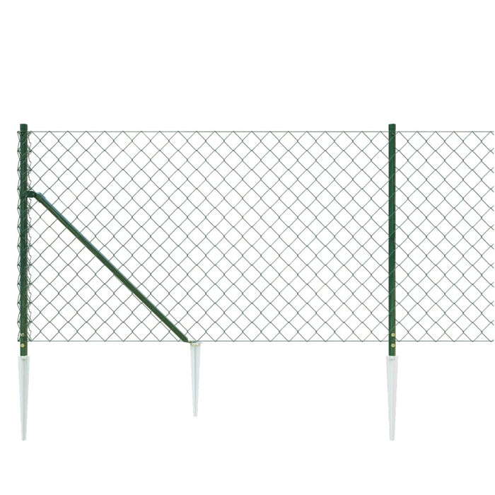 Gard plasă de sârmă cu țăruși de fixare, verde, 1x25 m WALTI