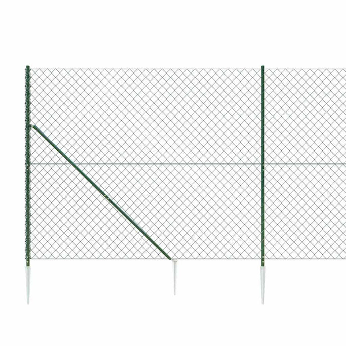 Gard plasă de sârmă cu țăruși de fixare, verde, 1,4x25 m - WALTI WALTI