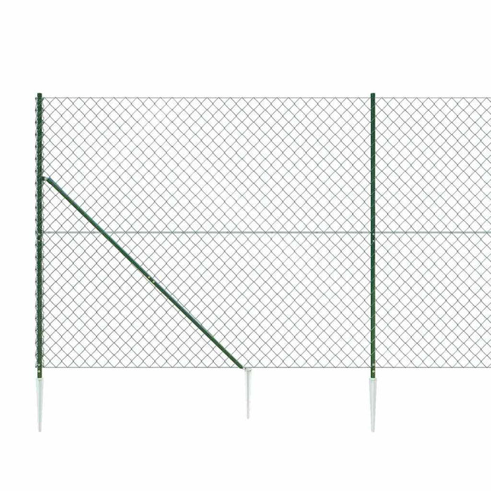Gard plasă de sârmă cu țăruși de fixare, verde, 2x25 m - WALTI WALTI