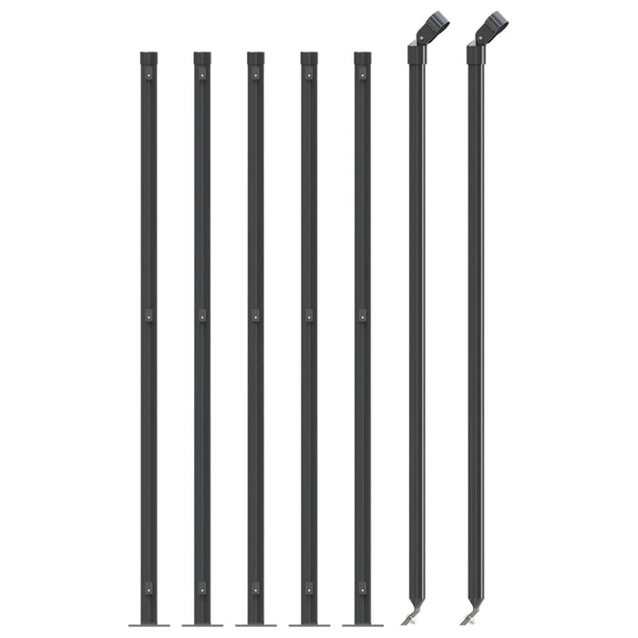 Gard plasă de sârmă cu bordură, antracit, 0,8x10 m WALTI