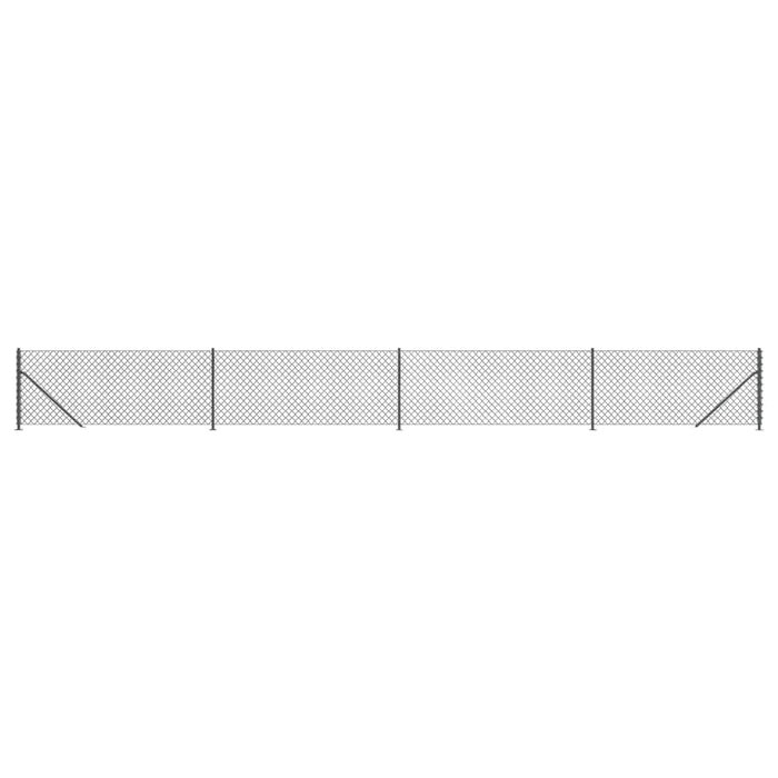Gard plasă de sârmă cu bordură, antracit, 1,1x10 m WALTI