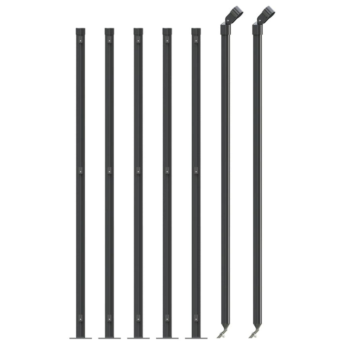 Gard plasă de sârmă cu bordură, antracit, 1,1x10 m WALTI