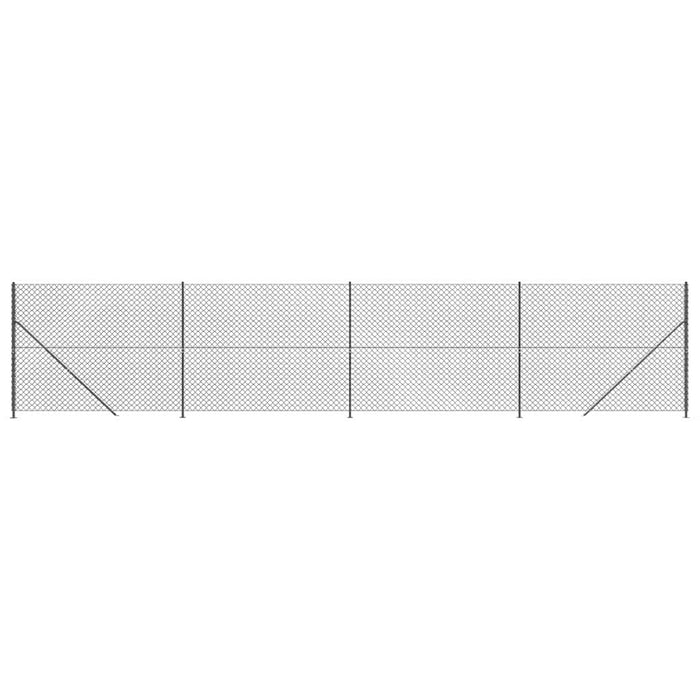 Gard plasă de sârmă cu bordură, antracit, 1,6x10 m WALTI