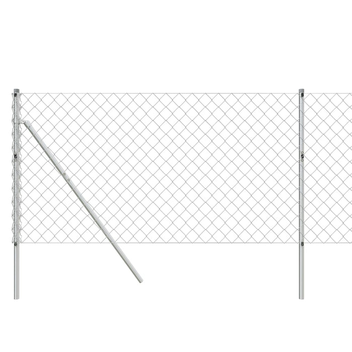 Gard de plasă de sârmă, argintiu, 1x10 m - WALTI WALTI