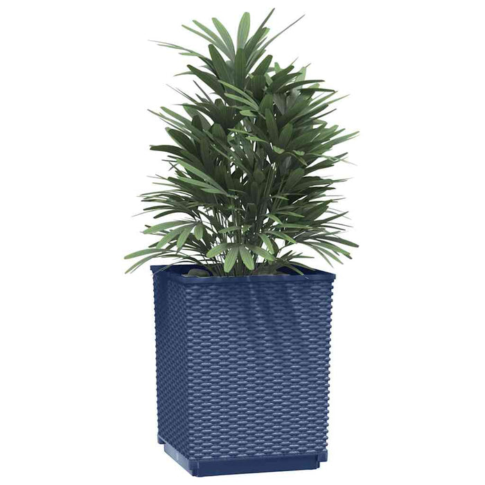 Jardiniere, 2 buc., albastru gri, 30x30x37 cm, polipropilenă WALTI