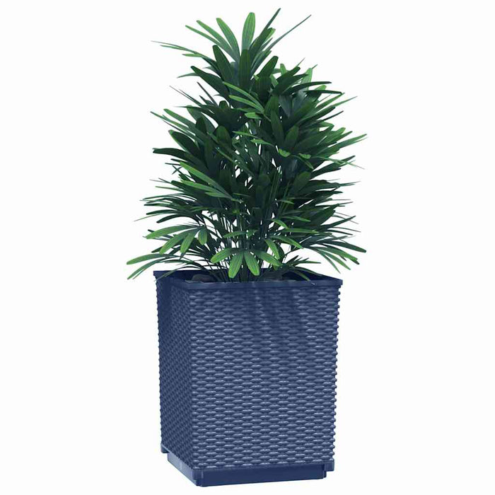 Jardiniere, 4 buc., albastru gri, 30x30x37 cm, polipropilenă WALTI