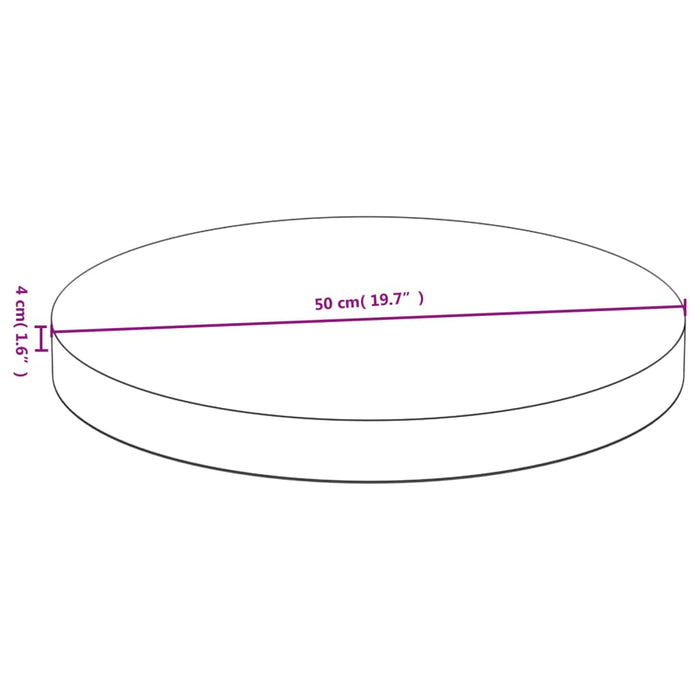 Blat de masă, Ø50x4 cm, bambus - WALTI WALTI