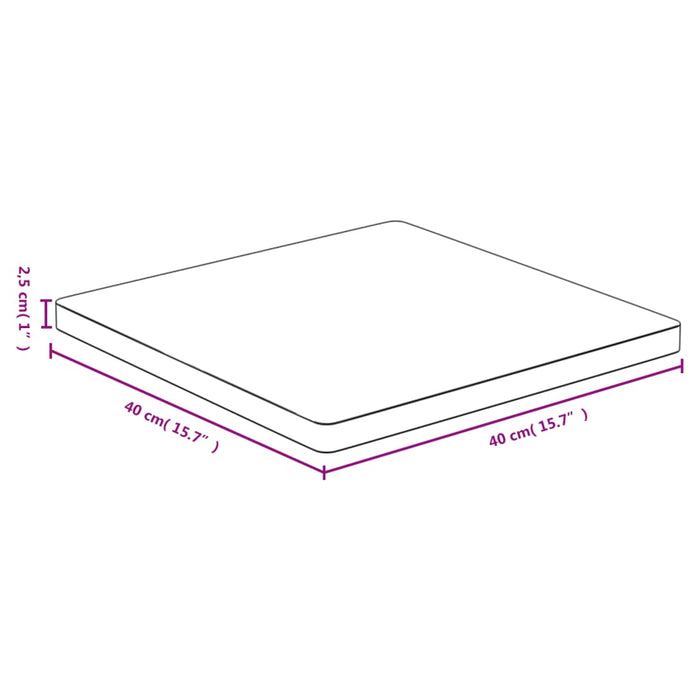 Blat de masă, 40x40x2,5 cm, bambus - WALTI WALTI