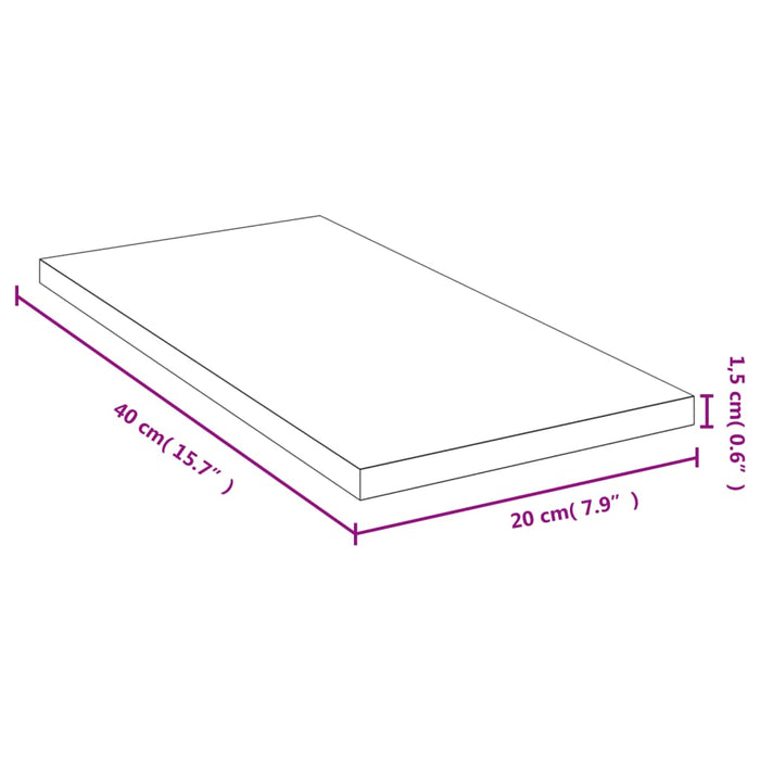 Raft de perete, 40x20x1,5 cm, bambus - WALTI WALTI