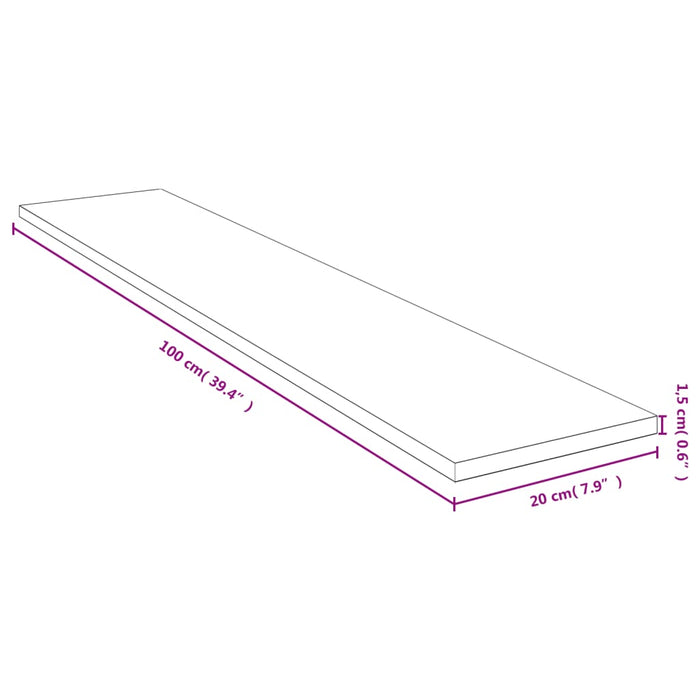Raft de perete, 100x20x1,5 cm, bambus - WALTI WALTI
