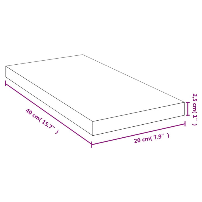 Raft de perete, 40x20x2,5 cm, bambus - WALTI WALTI