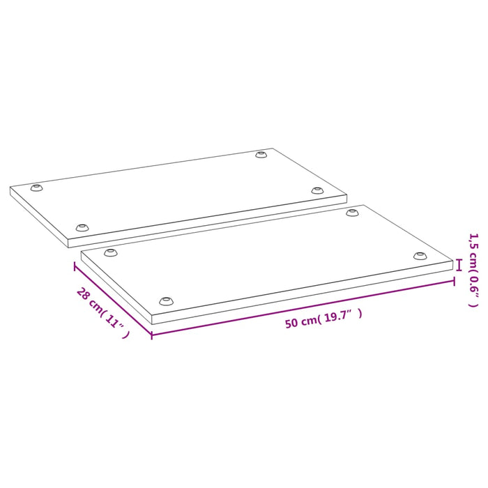 Protecții pentru aragaz, 2 buc., 50x28x1,5 cm, bambus - WALTI WALTI