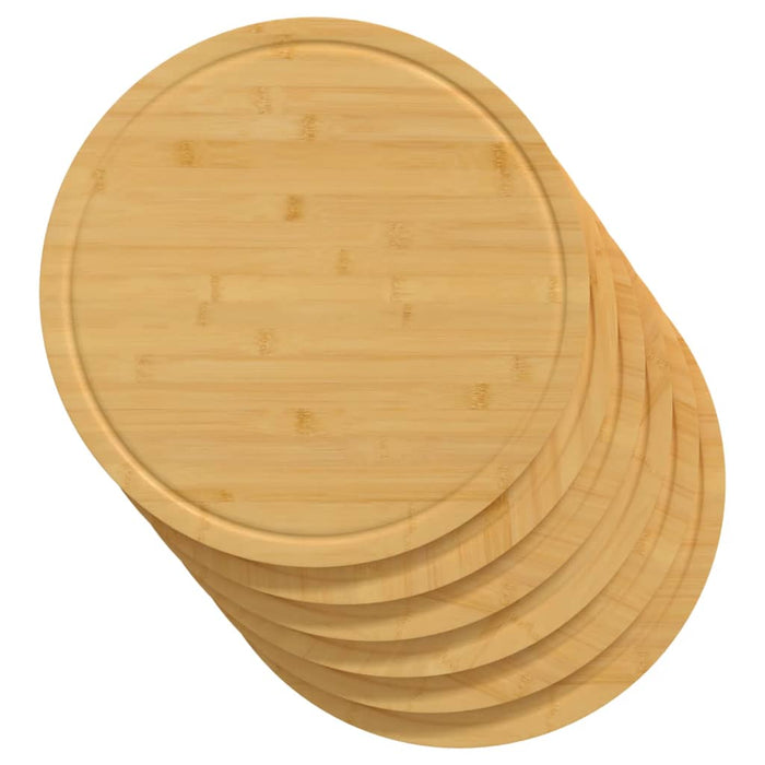 Tocătoare, 6 buc., Ø40x1,5 cm, bambus - WALTI WALTI