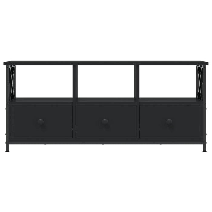 Comodă TV, negru, 102x33x45 cm, lemn prelucrat & fier WALTI