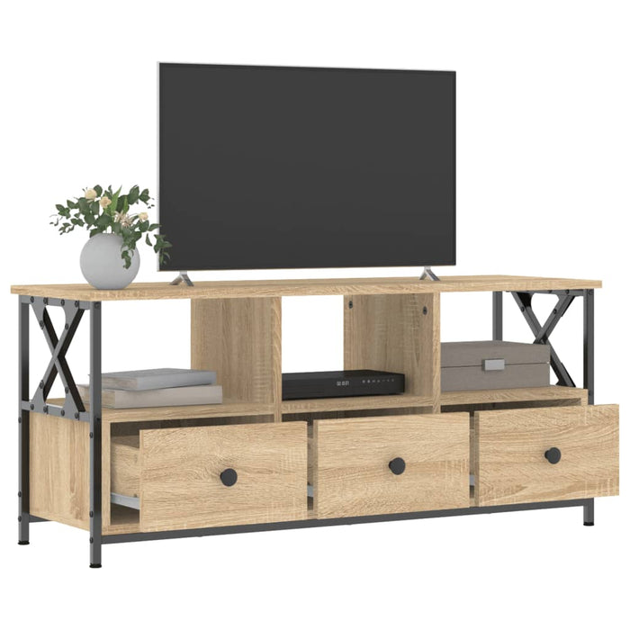 Comodă TV, stejar sonoma, 102x33x45 cm, lemn prelucrat & fier WALTI