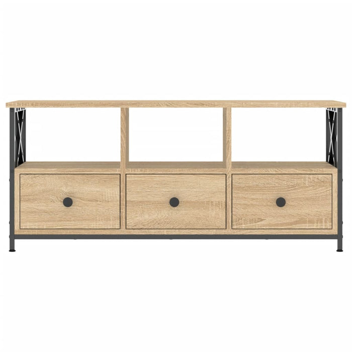 Comodă TV, stejar sonoma, 102x33x45 cm, lemn prelucrat & fier WALTI