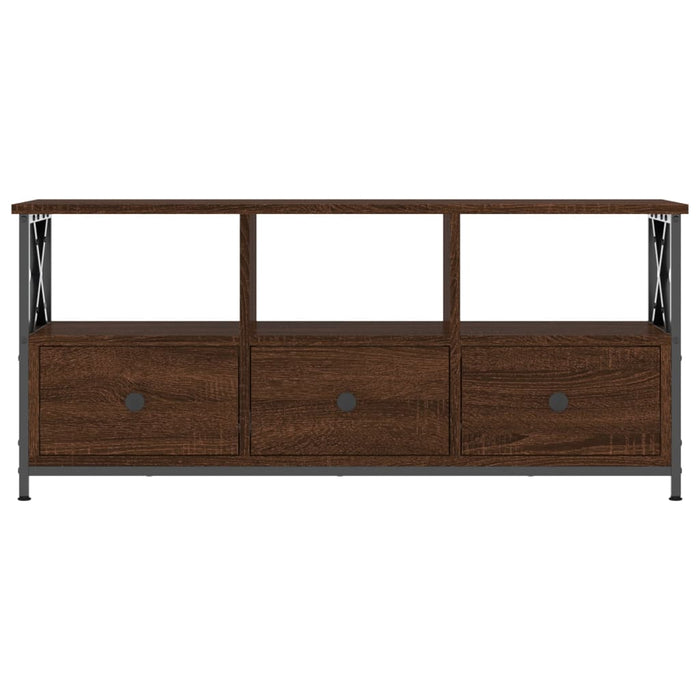 Comodă TV, stejar maro, 102x33x45 cm, lemn prelucrat & fier - WALTI WALTI