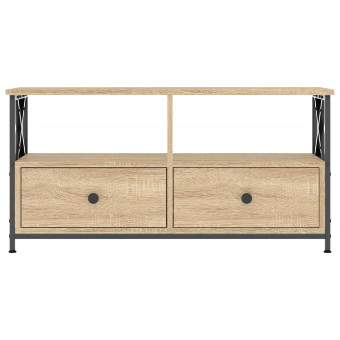 Comodă TV, stejar sonoma, 90x33x45 cm, lemn prelucrat & fier - WALTI WALTI