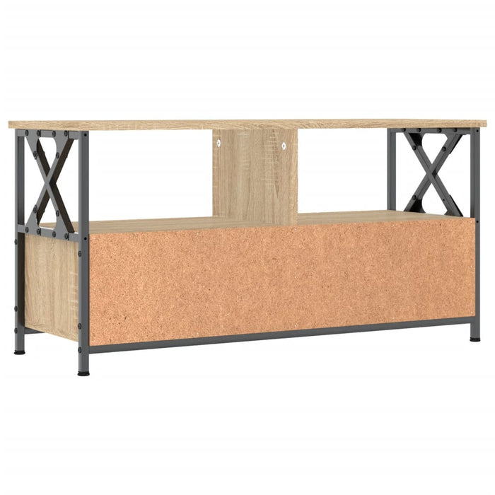 Comodă TV, stejar sonoma, 90x33x45 cm, lemn prelucrat & fier - WALTI WALTI