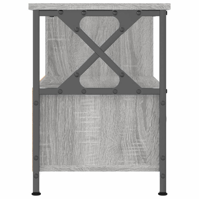 Comodă TV, sonoma gri, 90x33x45 cm, lemn prelucrat & fier - WALTI WALTI