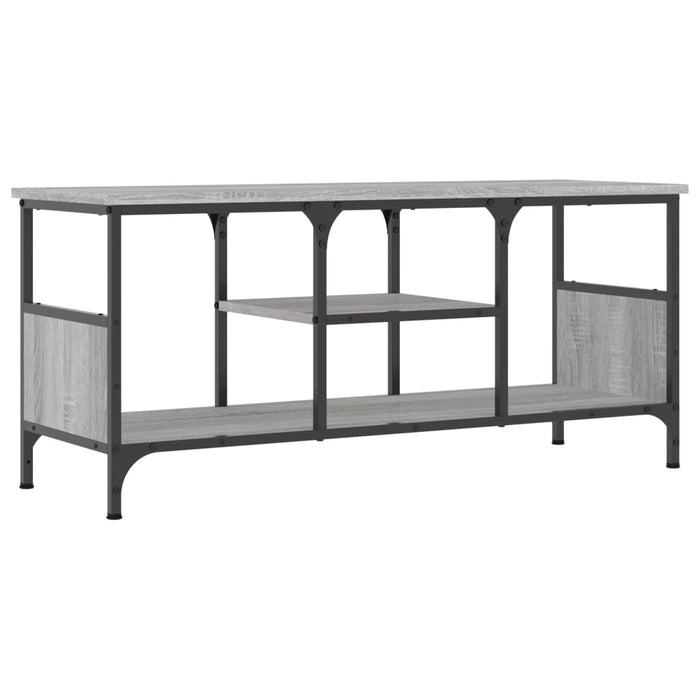 Comodă TV, sonoma gri, 100x35x45 cm, lemn prelucrat & fier - WALTI WALTI