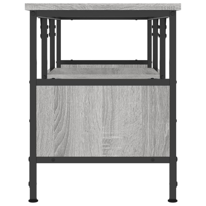 Comodă TV, sonoma gri, 100x35x45 cm, lemn prelucrat & fier - WALTI WALTI