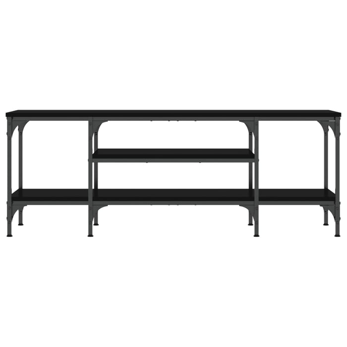 Comodă TV, negru, 121x35x45 cm, lemn prelucrat & fier - WALTI WALTI