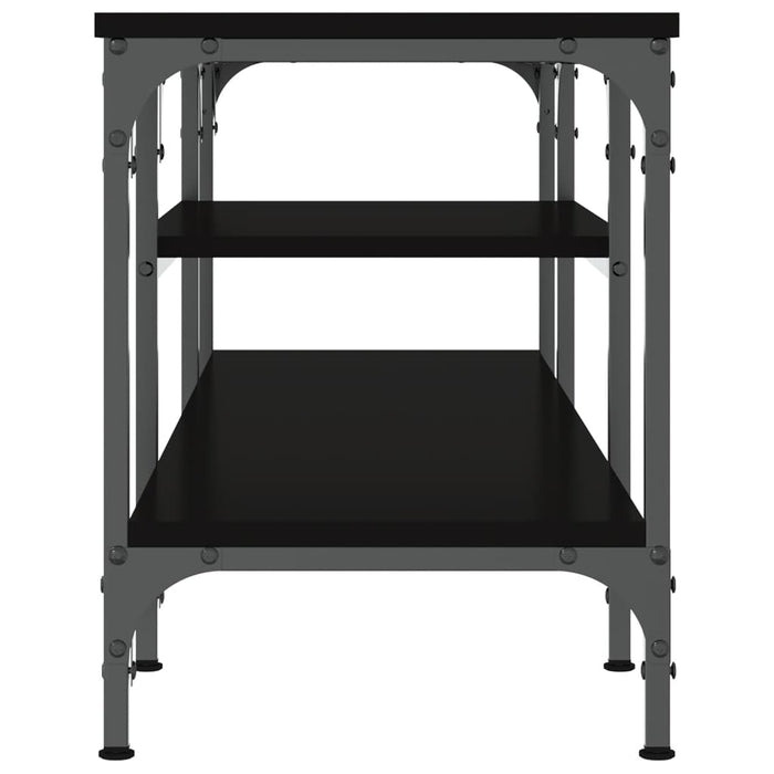 Comodă TV, negru, 121x35x45 cm, lemn prelucrat & fier - WALTI WALTI